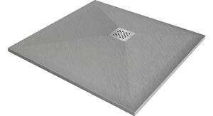 Mexen Stone+ τετράγωνη σύνθετη βάση ντους 80 x 80 cm, γκρι-σκυρόδεμα - 44618080