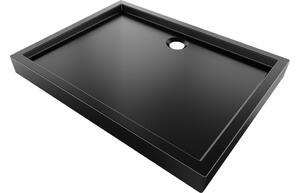 Mexen Flow+ ορθογώνιος δίσκος ντους 100 x 90 cm, μαύρο ματ - 46R709010H