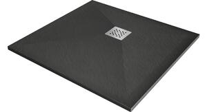 Mexen Stone+ τετράγωνος συνθετικός ντους 100 x 100 cm, ανθρακί - 44711010