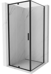 Mexen Exo καμπίνα ντους με ανοιγόμενες πόρτες 90 x 90 cm, διαφανής, μαύρη
