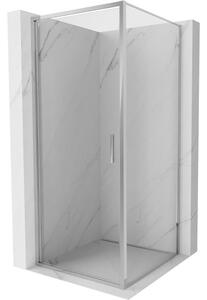 Mexen Exo ντουζιέρα αναδιπλούμενη 85 x 85 cm, διαφανής, χρώμιο - 817-085-085-01-00