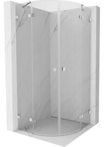 Mexen Lunar ντουζιέρα ημικυκλική ανοιγόμενη 70 x 70 cm, διαφανής, χρώμιο