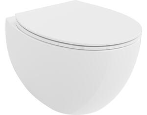 Mexen Egg λεκάνη τουαλέτας Rimless με κάθισμα αργής πτώσης slim, duroplast, λευκή