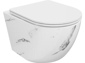 Mexen Lena λεκάνη τουαλέτας Rimless με καπάκι αργού κλεισίματος slim, duroplast