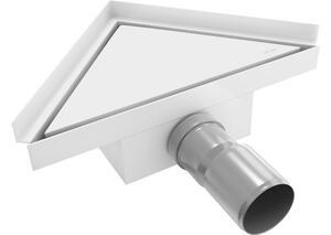 Mexen Flat-T τριγωνικό δάπεδο M13 20 x 20 εκ., λευκό - 1210320