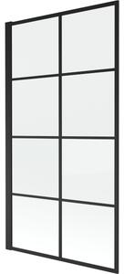 Mexen Alex παραβάν μπανιέρας 1 φύλλου 70 x 140 cm, μαύρο πλέγμα fix - 893-070-000-70-77