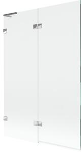 Mexen Lunar L διφυλλο παραβάν μπανιέρας αριστερό 120 x 150 cm, διάφανο, χρώμιο