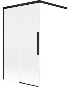 Mexen Rox συρόμενη δίφυλλη παραβάν μπάνιου 100 x 150 cm, διαφανές, μαύρο