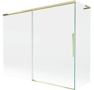 Mexen Rox L διπλής όψης συρόμενη καμπίνα ντους 190 + 80 x 150 cm, διαφανής, χρυσή