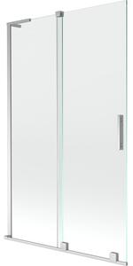Mexen Velar L διπλή συρόμενη παραβάν μπάνιου 110 x 150 cm, διάφανη, χρώμιο