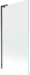 Mexen Next L παραβάν μπανιέρας μονού φύλλου 90 x 150 cm, διαφανές, μαύρο