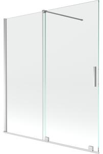 Mexen Velar παραβάν μπάνιου 2-φυλλα συρόμενο 150 x 150 εκ., διαφανές, χρώμιο