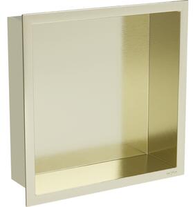 Mexen X-Wall-R ραφιέρα με περιχείλιση 30 x 30 cm, χρυσαφί ματ - 1950303010