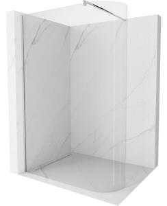 Mexen Kioto-R καμπύλη καμπίνα ντους Walk-in 80 x 200 cm, διαφανής 8 mm, χρώμιο