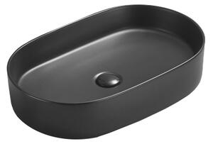 Mexen Celia επιτραπέζιος νιπτήρας 60 x 38 cm, μαύρο ματ - 22206085