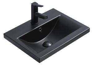 Mexen Emma νεροχύτης εντοιχισμένος σε επιφάνεια 51 x 39 cm, μαύρο ματ - 25055185