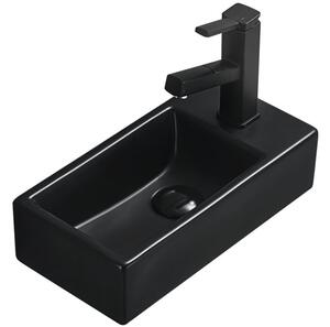 Mexen Inez νιπτήρας επιτραπέζιος αριστερός 40 x 20 εκ., μαύρο ματ - 21484085L