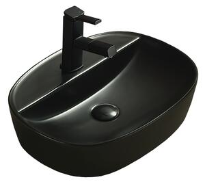 Mexen Iris εντοιχισμένος νεροχύτης 50 x 38 cm, μαύρο ματ - 21995085