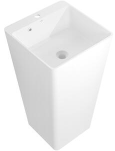 Mexen Neva λεύθερη βάση νιπτήρα από κογκλομεράτο 45 x 45 cm, λευκή ματ - 26614500