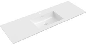 Mexen Otis νιπτήρας ενσωματωμένος στον πάγκο 141 x 46,5 cm, λευκός γυαλιστερός