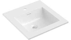 Mexen Otis νεροχύτης ενθετούμενος στον πάγκο 46 x 46,5 cm, λευκή γυαλιστερή