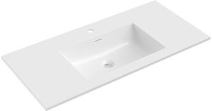 Mexen Otis νιπτήρας ενσωματωμένος στον πάγκο 101 x 46,5 cm, λευκός γυαλιστερός