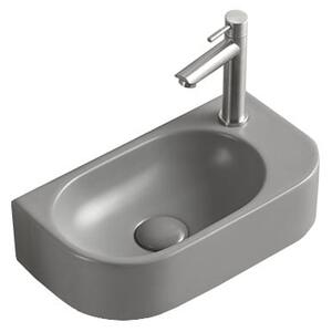 Mexen Viera νιπτήρας επιτραπέζιος αριστερός 40 x 21 cm, ανοιχτό γκρι ματ - 21274061L