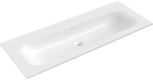 Mexen Vela νιπτήρας εντοιχιζόμενος σε πάγκο 121 x 46,5 cm, λευκή γυαλιστερή
