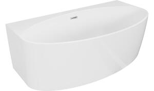 Mexen Bruna Ελεύθερη ορθογώνια μπανιέρα 150 x 82 cm, λευκή γυαλιστερή