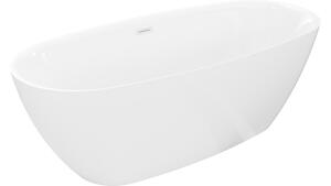 Mexen Luvo Slim μπανιέρα ελεύθερη 170 x 75 cm, λευκό, λευκή υπερχείλιση - 52801707500-20