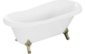 Mexen Retro μπανιέρα ελεύθερης τοποθέτησης 150 x 73 cm, λευκή, χρυσά πόδια