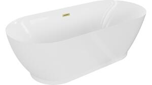Mexen Roxy μπανιέρα ελεύθερης τοποθέτησης 180 x 85 εκ., λευκή, υπερχείλιση
