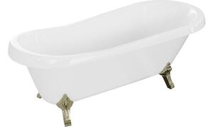 Mexen Retro μπανιέρα ελεύθερης τοποθέτησης 170 x 75 cm, λευκή, πόδια χρυσά