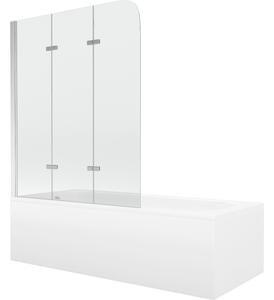 Mexen Vega ορθογώνια μπανιέρα 150 x 70 cm με επένδυση και πτυσσόμενο παραβάν 3