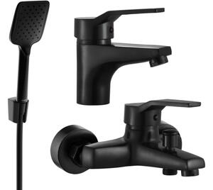 Mexen Caro R62 σετ μπάνιου, μαύρο - 746603R62-70