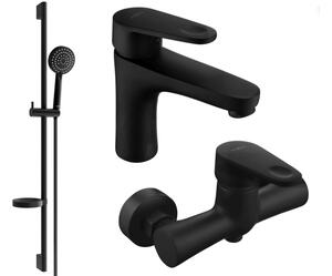 Mexen Kama DS75 σετ ντους, μαύρο - 72504DS75-70