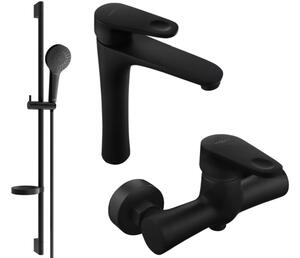 Mexen Kama DS05 σετ ντους, μαύρο - 72514DS05-70