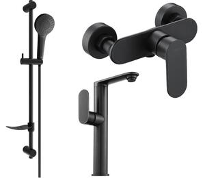 Mexen Milo DF05 σετ ντουζιέρας, μαύρο - 713154DF05-70