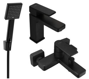 Mexen Mino Σετ μπάνιου R45, μαύρο - 72403R45-70