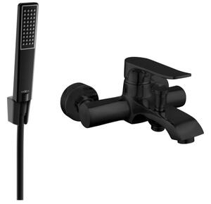 Mexen Pecos R72 βρύση μπανιέρας με σετ ντους, μαύρη - 7273R72-70