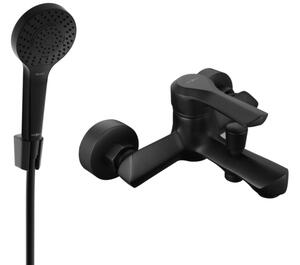 Mexen Sabre R05 μπαταρία μπανιέρας με σετ ντους, μαύρη - 7213R05-70