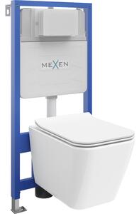 Mexen Cube εντοιχισμένο σετ λεκάνης WC, πλαίσιο Fenix Slim με λεκάνη WC και