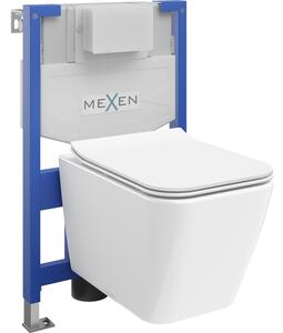 Mexen Cube σετ εντοιχισμένου WC πλαίσιο Fenix XS-F με λεκάνη WC και κάλυμμα soft-close