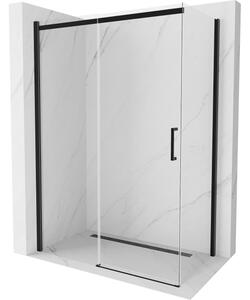 Mexen Omega συρόμενη καμπίνα ντους 130 x 70 cm, διάφανη, μαύρη - 825-130-070-70-00