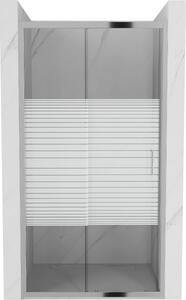 Mexen Apia συρόμενη πόρτα ντους 90 cm, λωρίδες, χρώμιο - 845-090-000-01-20