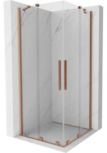 Mexen Velar Διπλή καμπίνα ντους συρόμενη 90 x 90 cm, διαφανής, βουρτισμένος