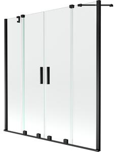 Mexen Velar Duo διπλή συρόμενη καμπίνα ντουζ 140 x 150 cm, διάφανο, μαύρο