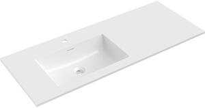 Mexen Otis εντοιχισμένος νιπτήρας αριστερά 121 x 46,5 cm, λευκός γυαλιστερός
