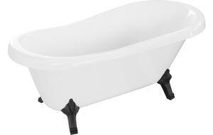Mexen Retro μπανιέρα ελεύθερης τοποθέτησης 150 x 73 cm, λευκή, μαύρα πόδια