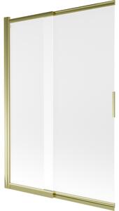 Mexen Fox κινητό περβάζι μπάνιου 2 φύλλων 120 x 150 cm, παγετώνας, χρυσό